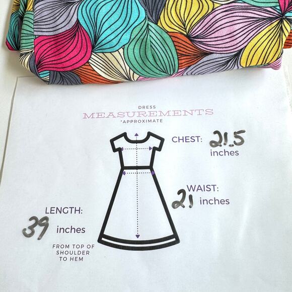 Parsley & Sage Womens Midi Dress Size L Abstract Leaf Lightweight Flowy Artsy - Picture 7 of 7